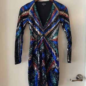 Sequined Mini Dress